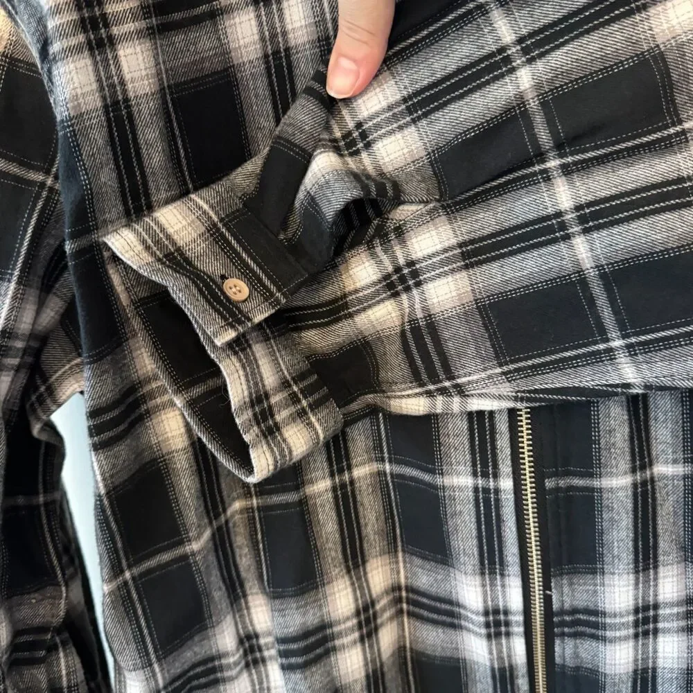 NWT Stan Ray Men's Black White Zip Shirt Size Large - Picture 5 of 9